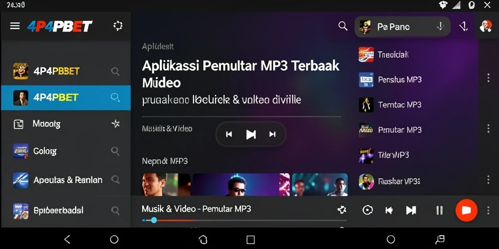 Tampilan antarmuka pengguna 4P4PBET yang modern dan menarik.