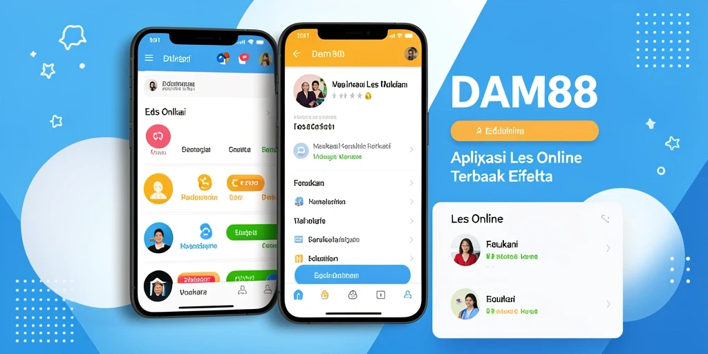 Tampilan antarmuka aplikasi Les Online DAM88 yang menarik dan fungsional.