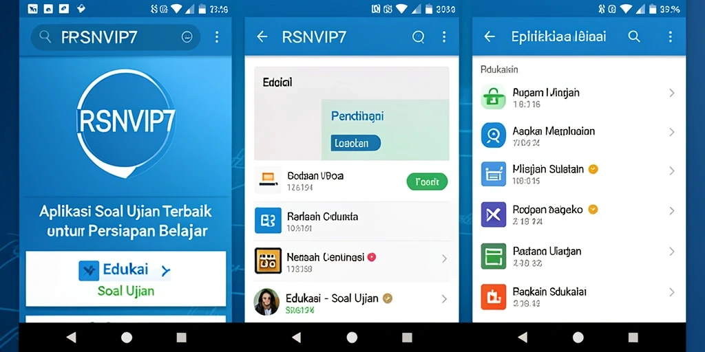 Tampilan antarmuka aplikasi RSNVIP7 untuk soal ujian.